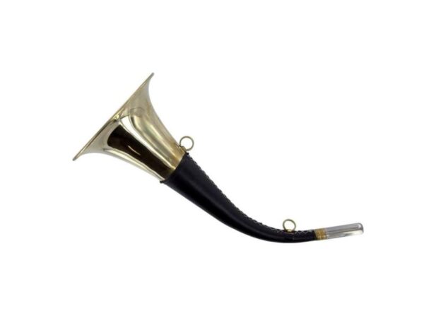 Corne ronde gainée cuir 40cm